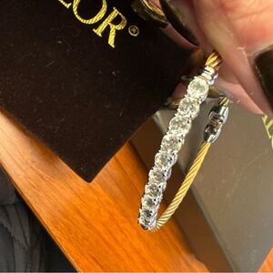 Alor 3ct white topez stainless steel and 14kt white